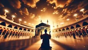 Muslim in deep repentance