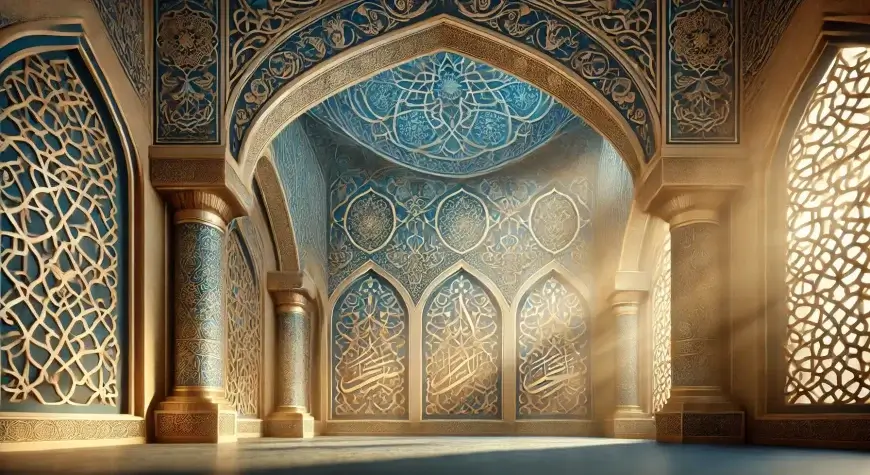 Geometric pattern representing Islamic art related to Prophet Muhammad